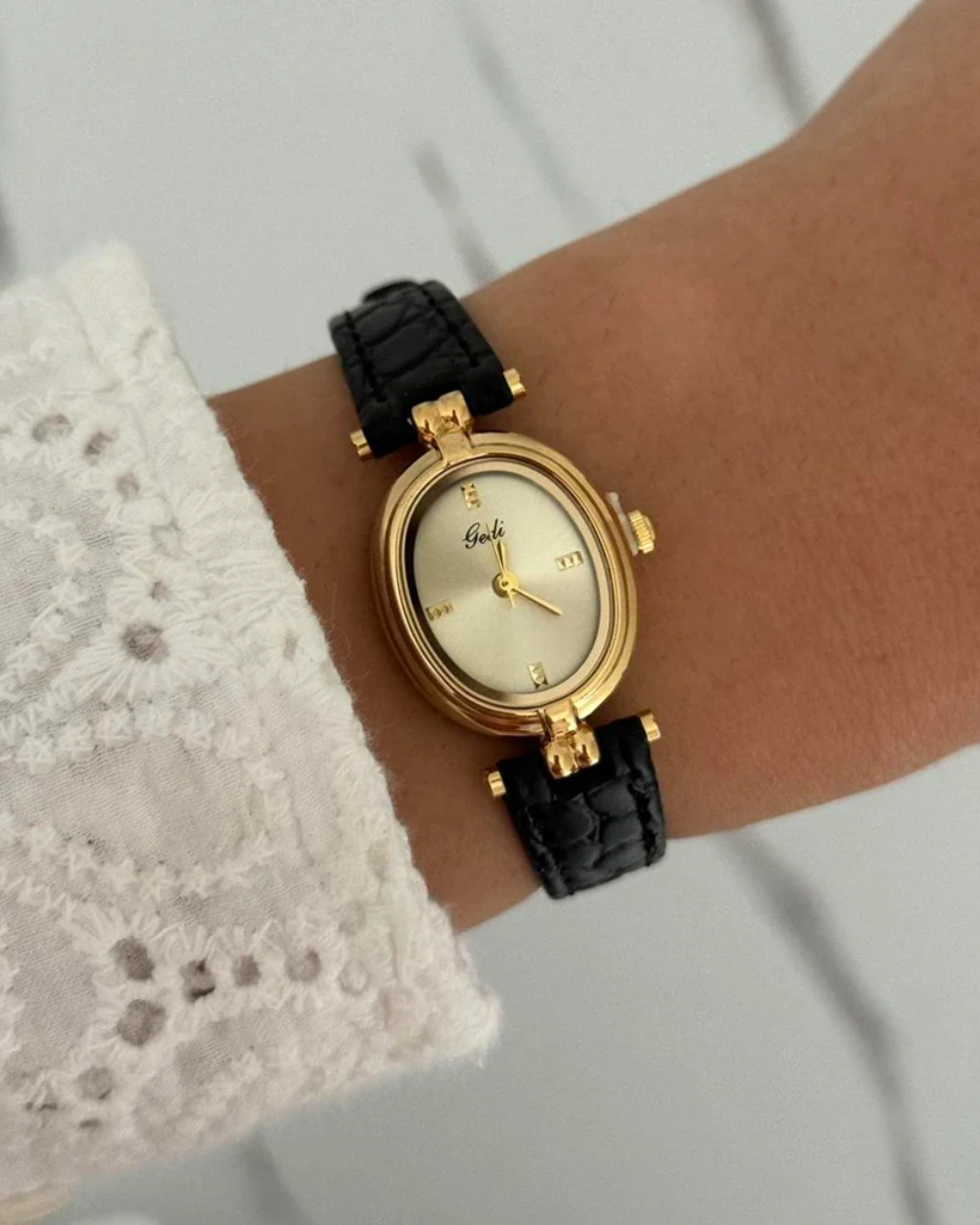 Lunetta – Gold-toned details – Vintage watch-10173355655495-Ivory Ombre