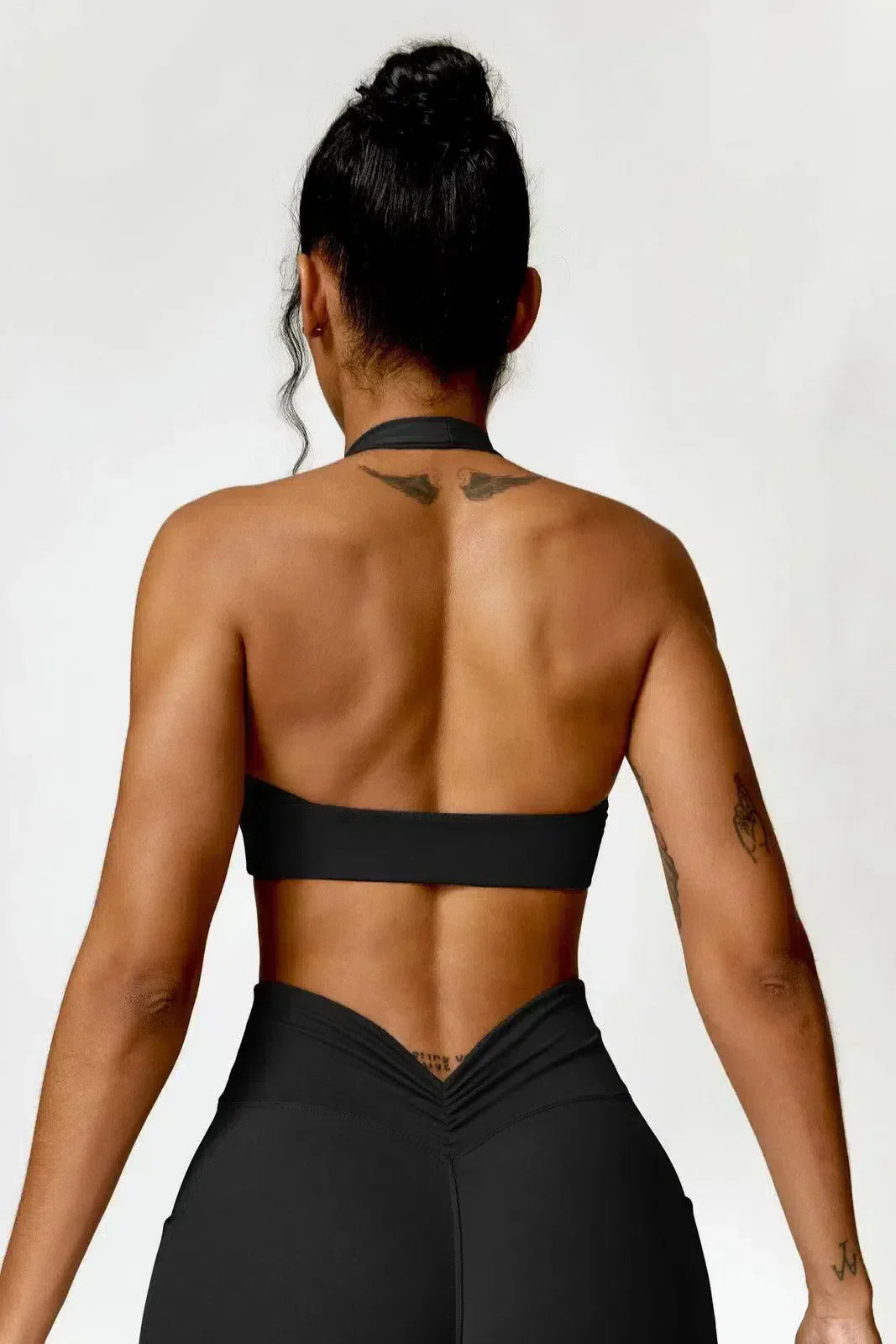 Mahina – Ruched detail – Sports bra & leggings set-10174860296519-Ivory Ombre