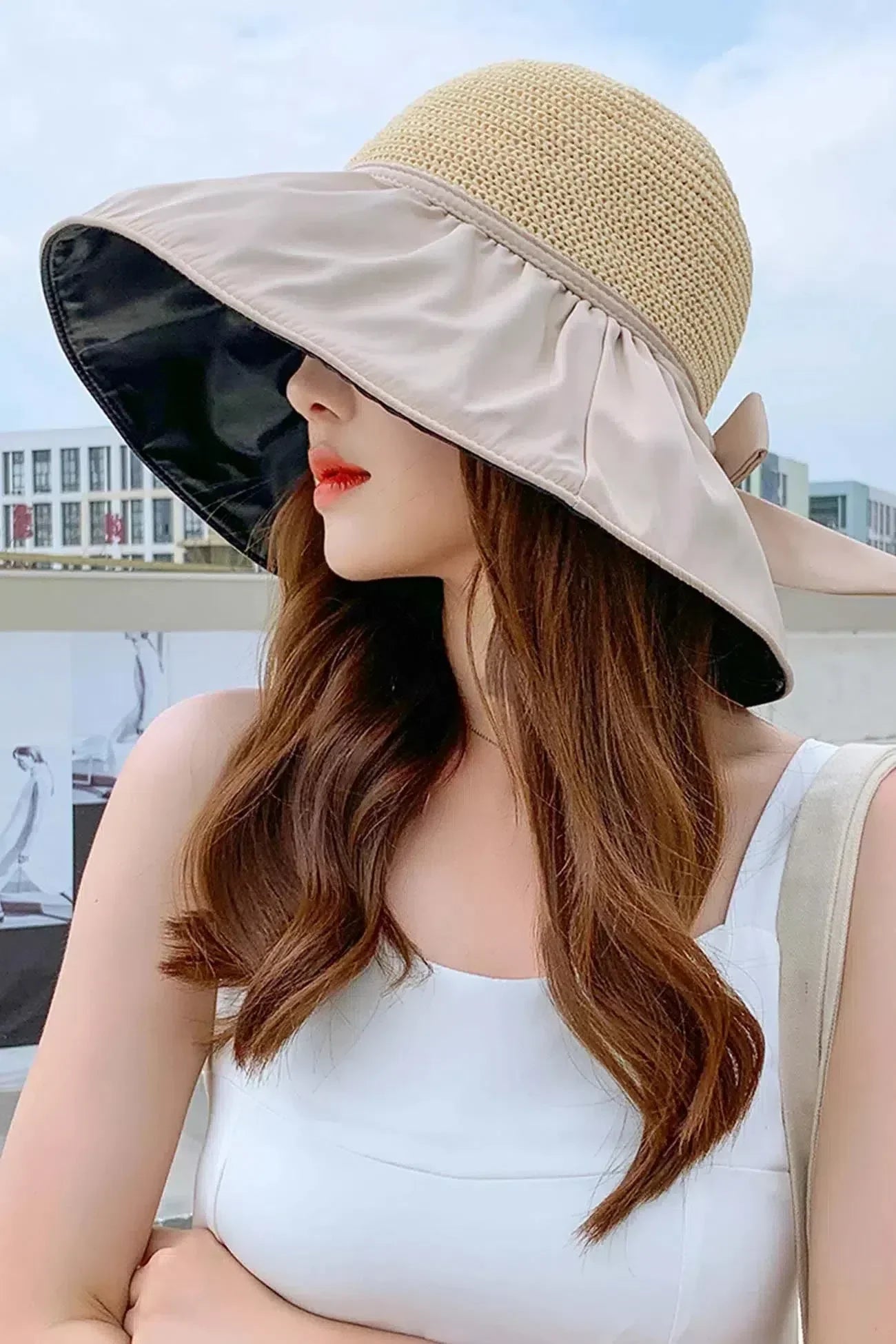 Martina – Breezy foldable – Sun hat-10174653923655-Ivory Ombre