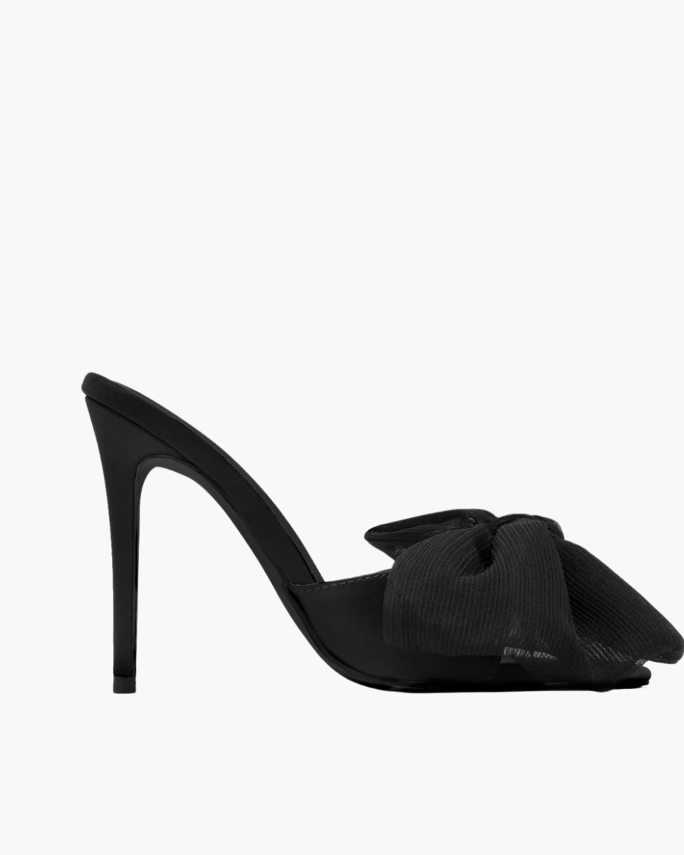 Melodia – Slip-on design – Oversized bow mule heels-10174764613959-Ivory Ombre