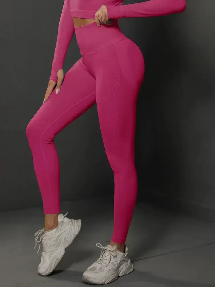 Nicoletta – Seamless design – Sleek gymwear leggings-10174786306375-Ivory Ombre