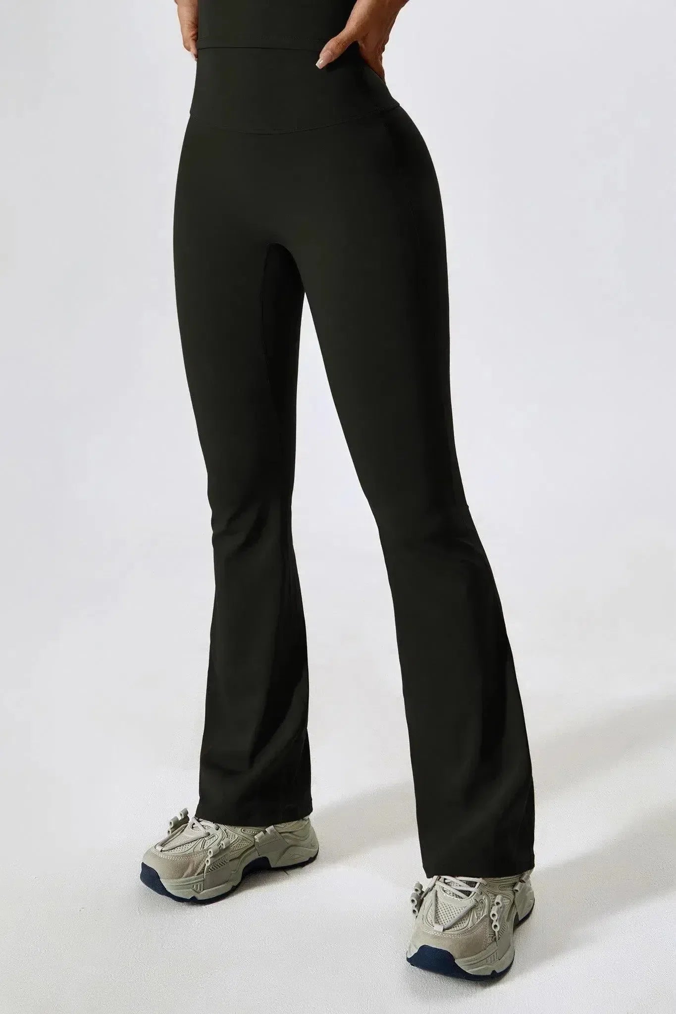 Nicolina – Square neckline – Top & flared leggings set-10174790500679-Ivory Ombre