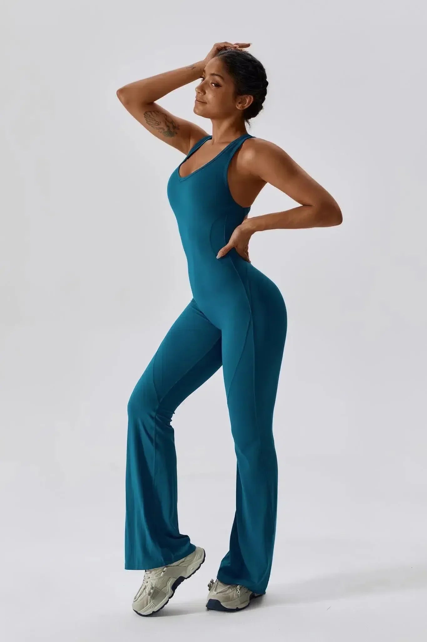 Noelia – Open-back design – Form-fitting jumpsuit-10174775460167-Ivory Ombre