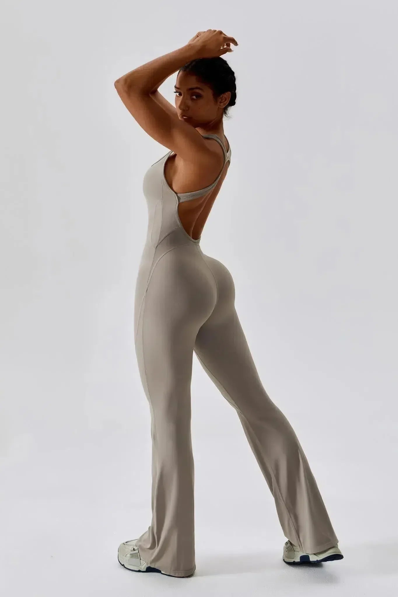 Noelia – Open-back design – Form-fitting jumpsuit-10174775460167-Ivory Ombre