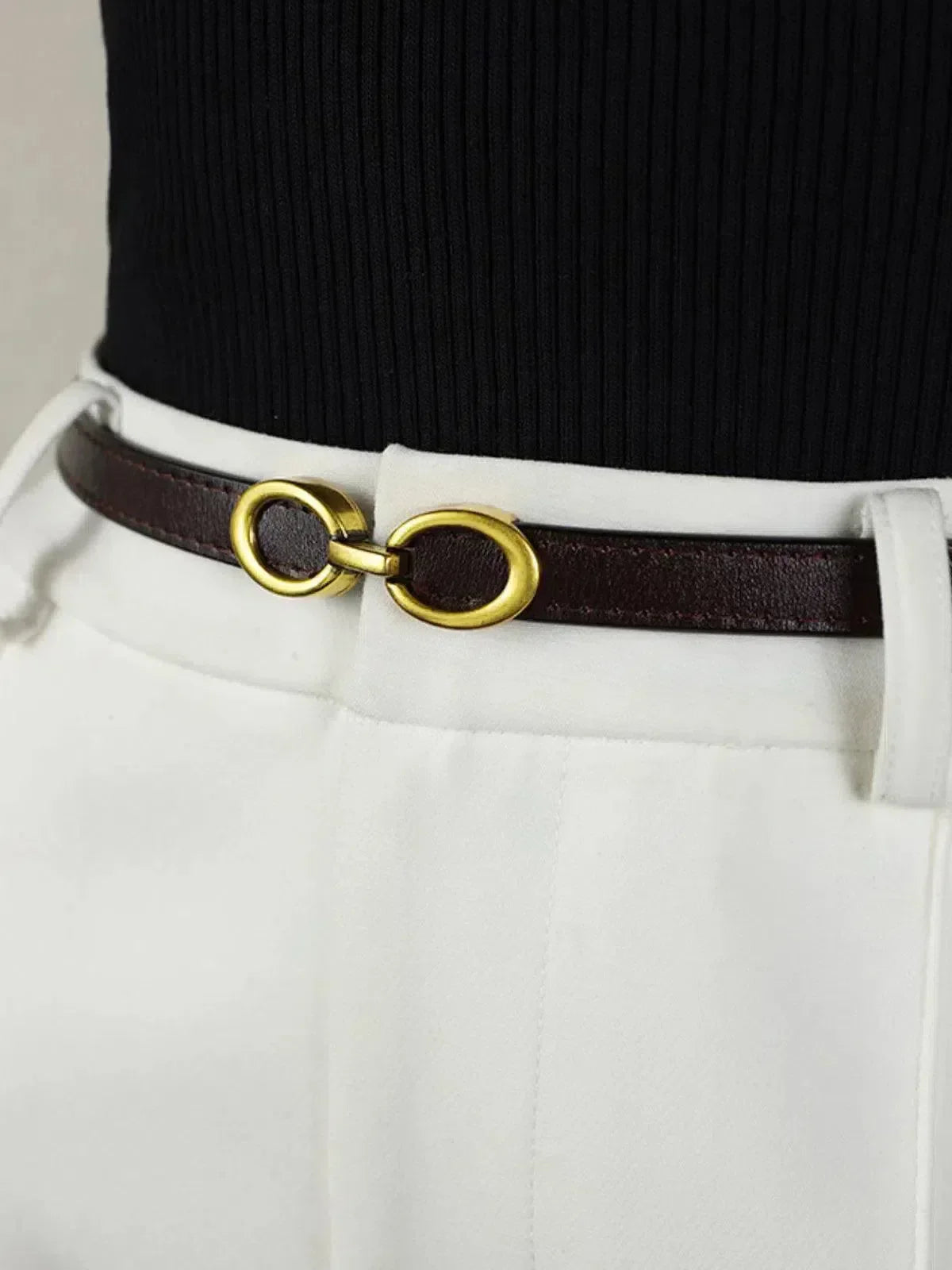 Orabella – Adjustable length – Faux leather belt-10174651334983-Ivory Ombre