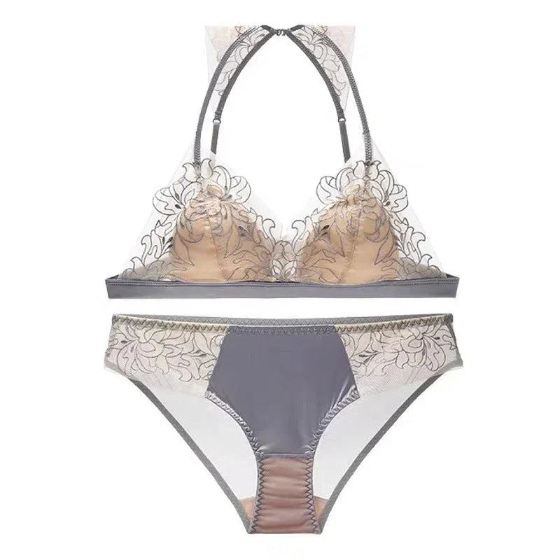 Oriana – Lace halter – Lingerie set-10174861148487-Ivory Ombre