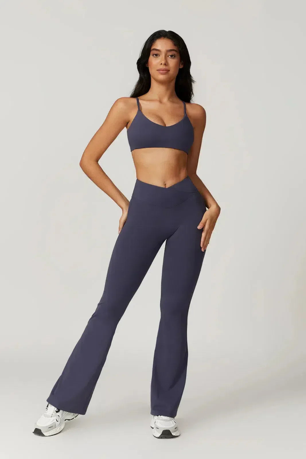 Palmira – U-neckline – Sports bra & flared leggings set-10174790009159-Ivory Ombre
