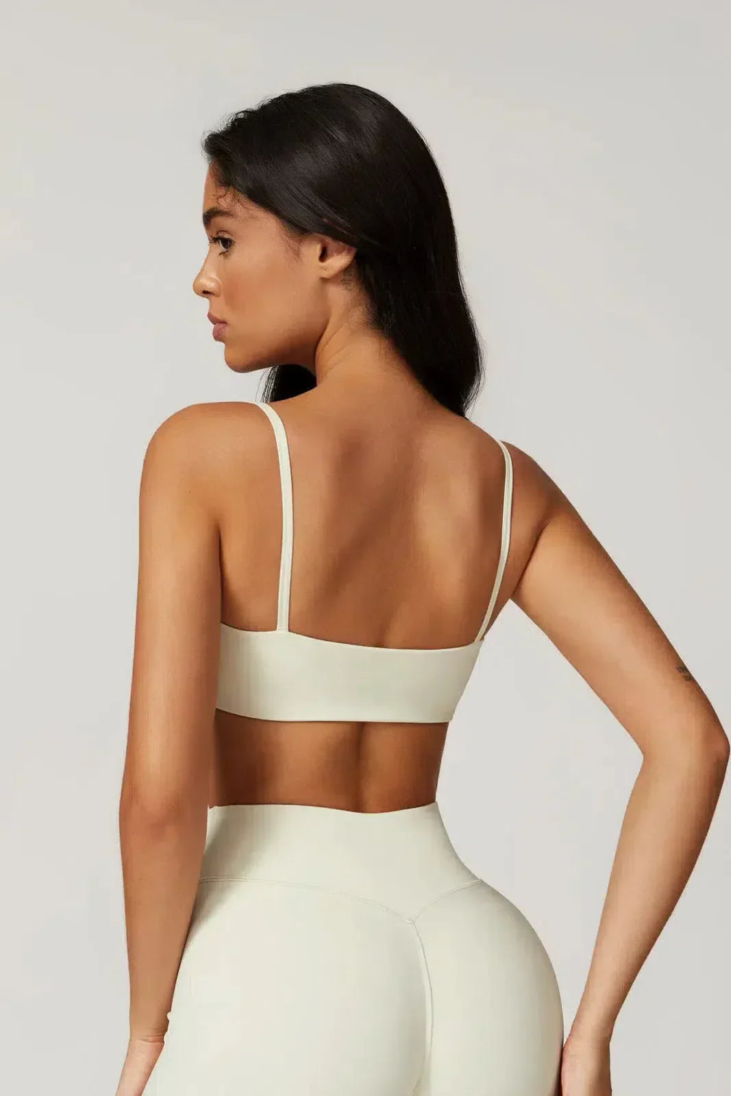 Palmira – U-neckline – Sports bra & flared leggings set-10174790009159-Ivory Ombre