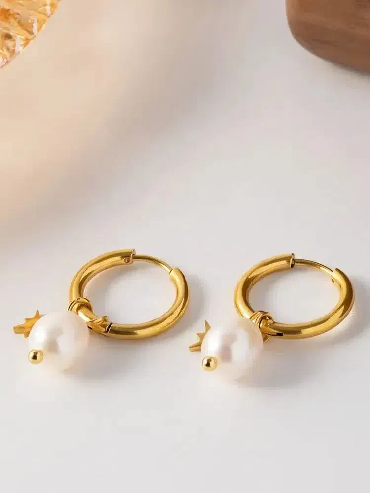 Palmyra – Freshwater pearls – Star earrings-10173354312007-Ivory Ombre