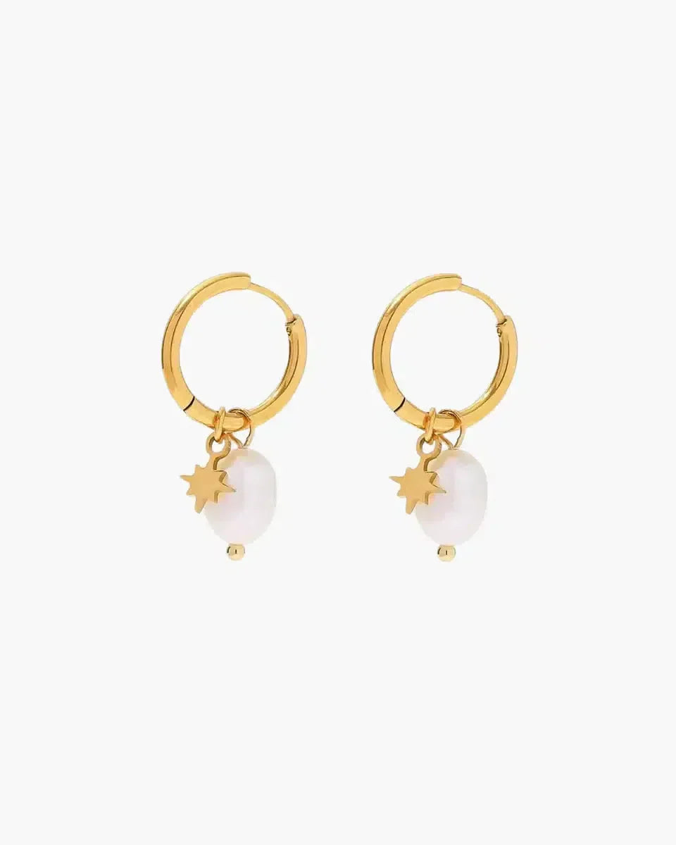 Palmyra – Freshwater pearls – Star earrings-10173354312007-Ivory Ombre