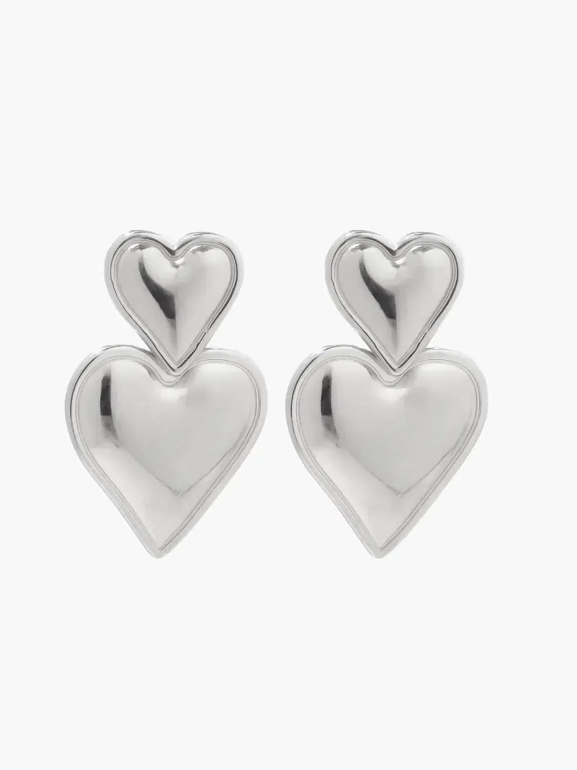 Passione – Double-heart design – Earrings-10173354475847-Ivory Ombre