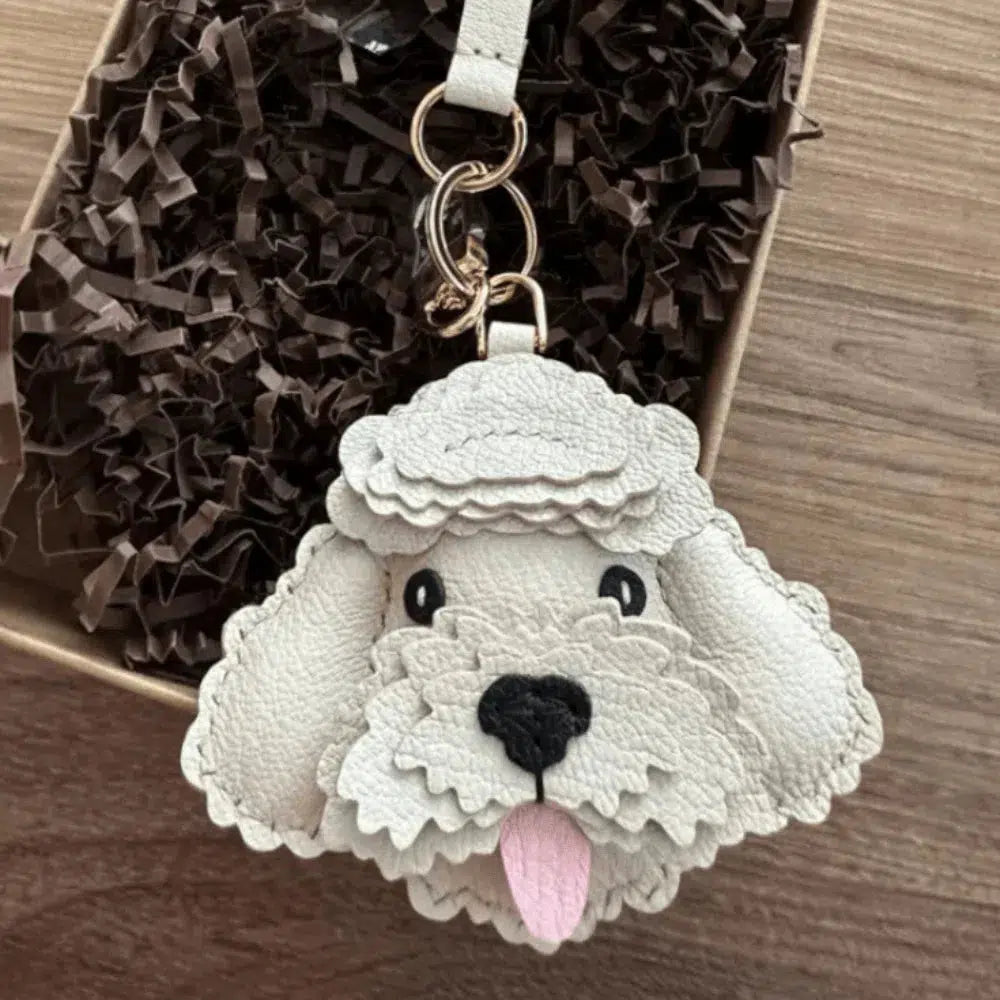 Poodle – Chic poodle design – Bag charm-10174672208199-Ivory Ombre