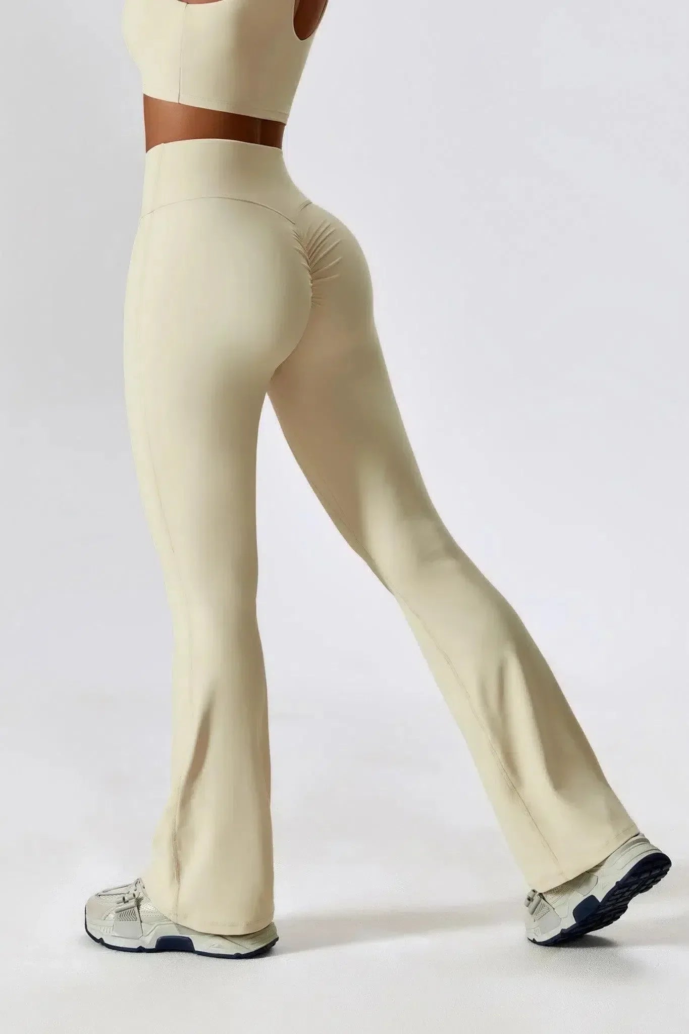 Priya – High-waisted fit – Flared leggings-10174785356103-Ivory Ombre