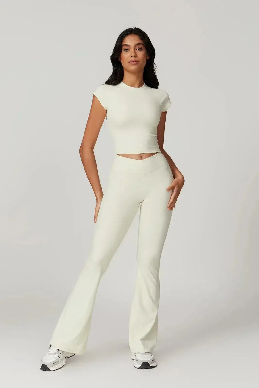 Regina – Cropped top – Top & leggings set-10174789091655-Ivory Ombre
