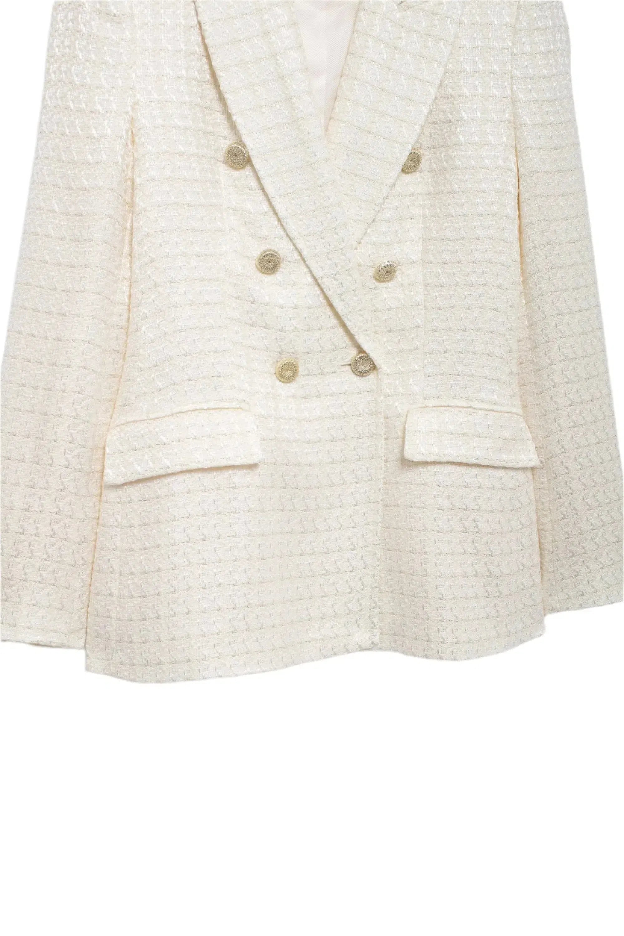 Renelle – French tweed – Blazer-10174773494087-Ivory Ombre