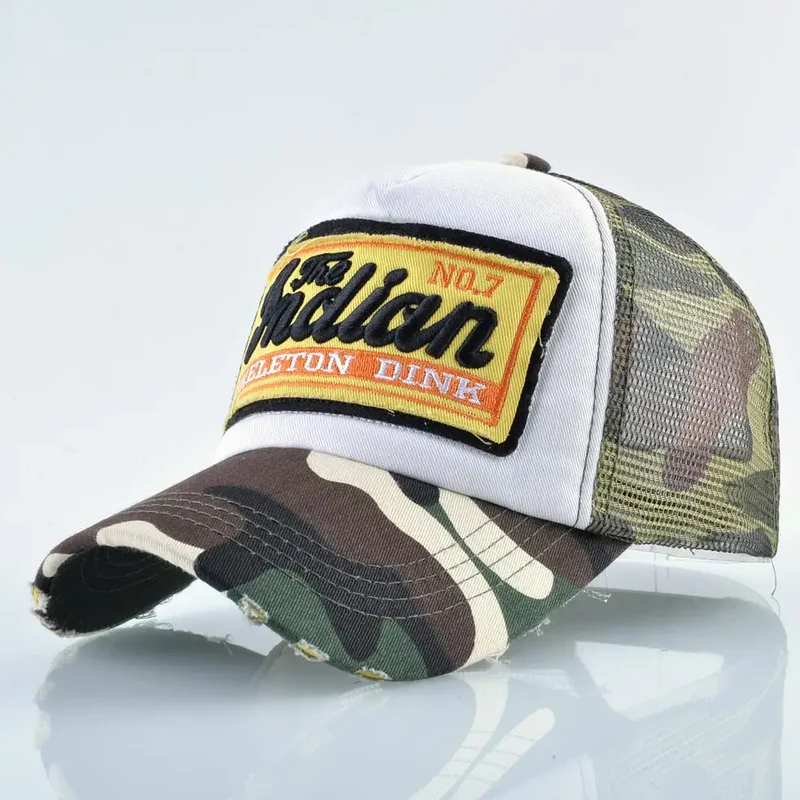 Rokellan – Distressed patch – Trucker cap-10174850269511-Ivory Ombre