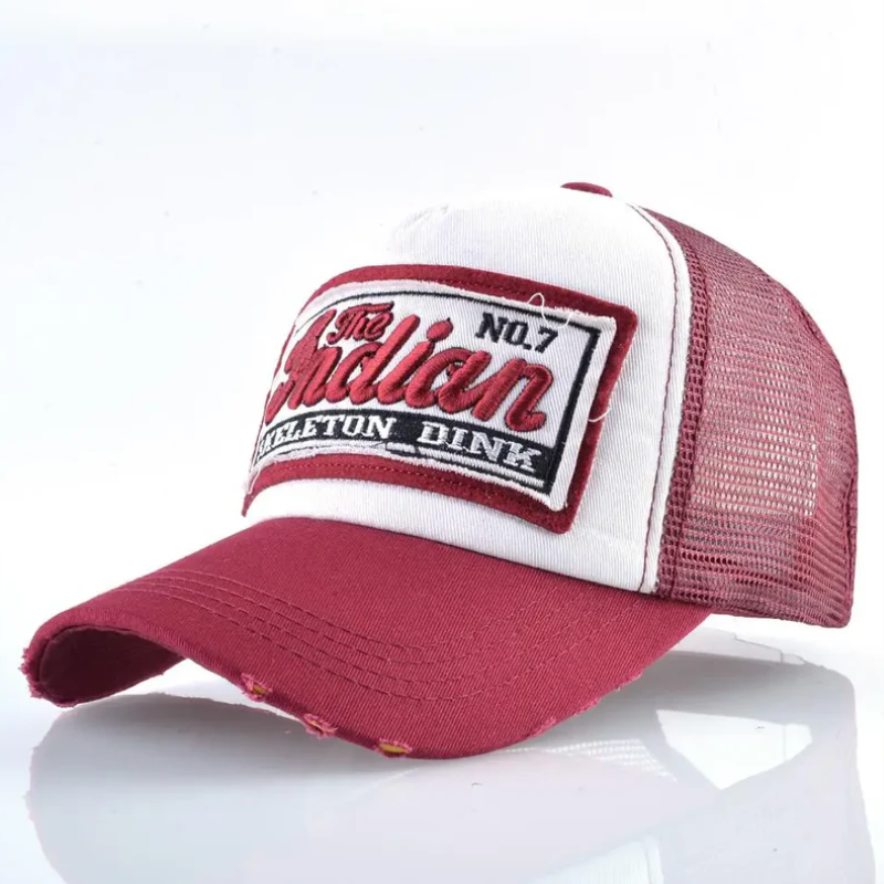 Rokellan – Distressed patch – Trucker cap-10174850269511-Ivory Ombre
