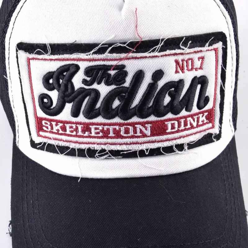 Rokellan – Distressed patch – Trucker cap-10174850269511-Ivory Ombre