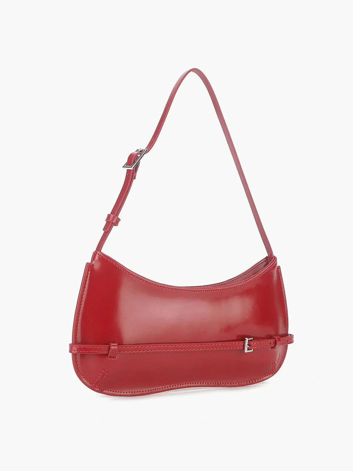 Scarlett – Geometric pattern – Dome shoulder bag-10174664704327-Ivory Ombre
