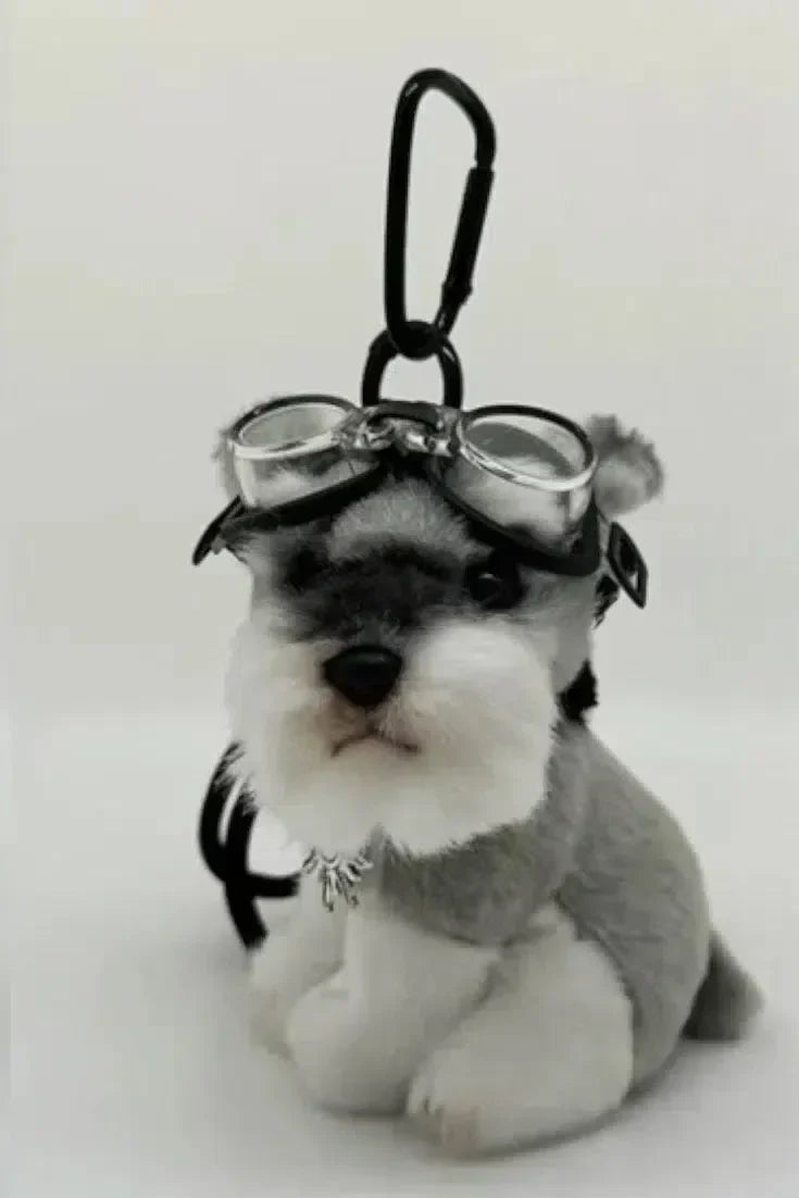 Schnauzer Aviator – Playful design – Bag charm-10174676730183-Ivory Ombre