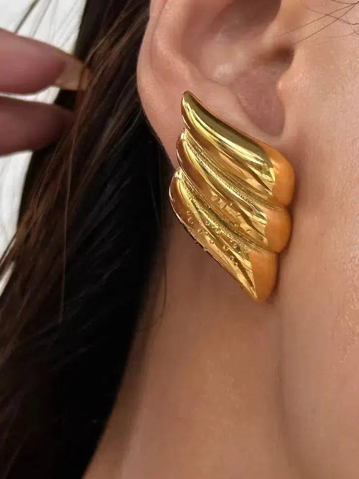 Seraphina – Angel design – Gold-plated earrings-10173354606919-Ivory Ombre