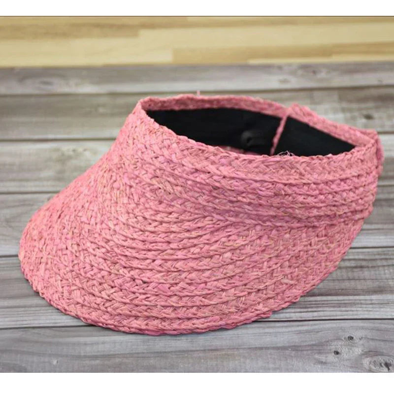 Serina – Braided straw – Sun visor-10174849843527-Ivory Ombre