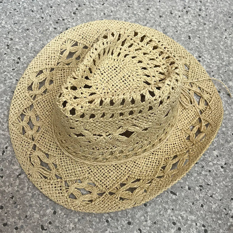 Solara – Open weave – Straw cowboy hat-10174849417543-Ivory Ombre