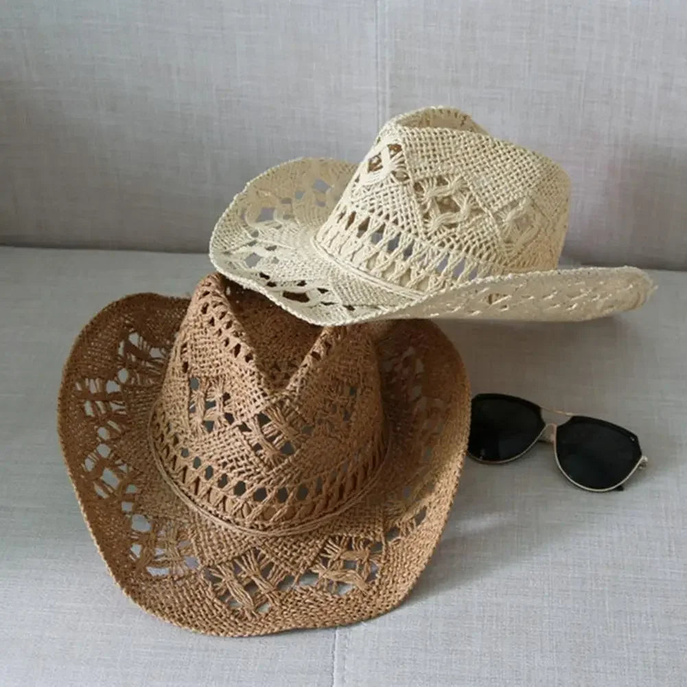 Solara – Open weave – Straw cowboy hat-10174849417543-Ivory Ombre