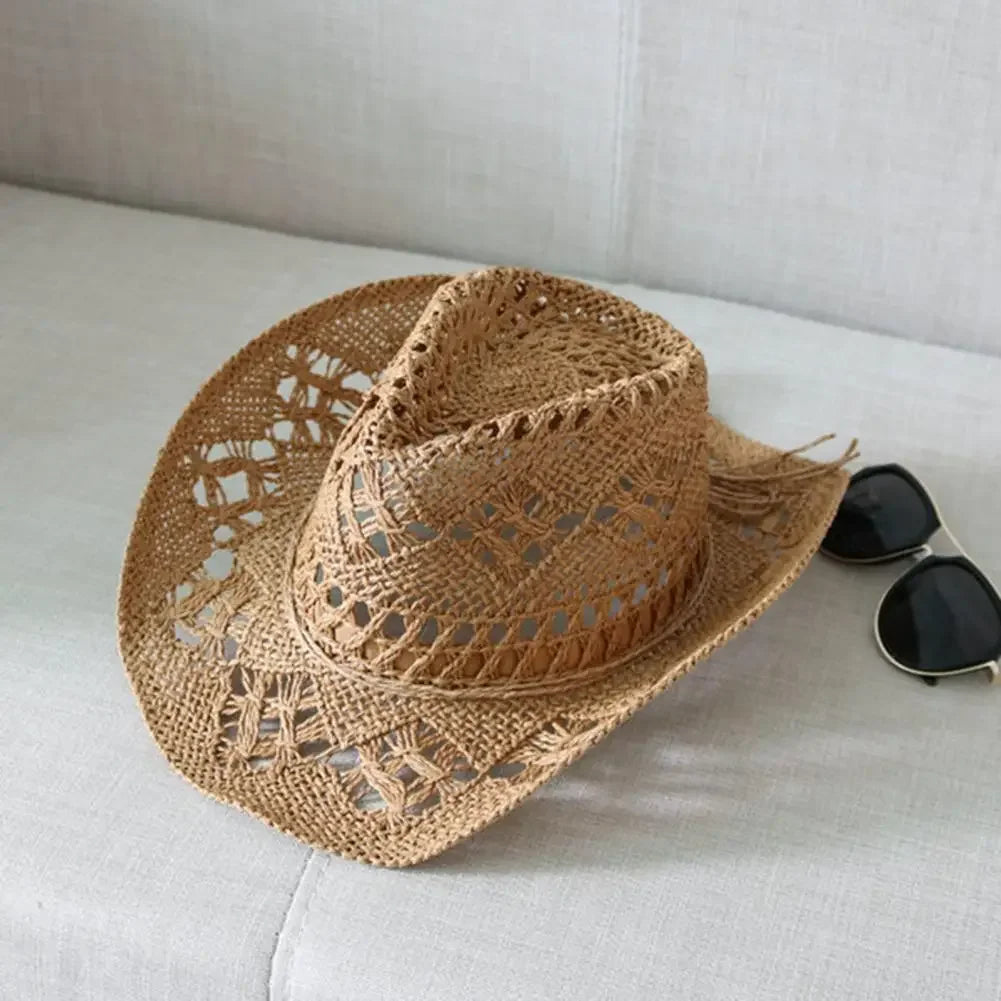 Solara – Open weave – Straw cowboy hat-10174849417543-Ivory Ombre