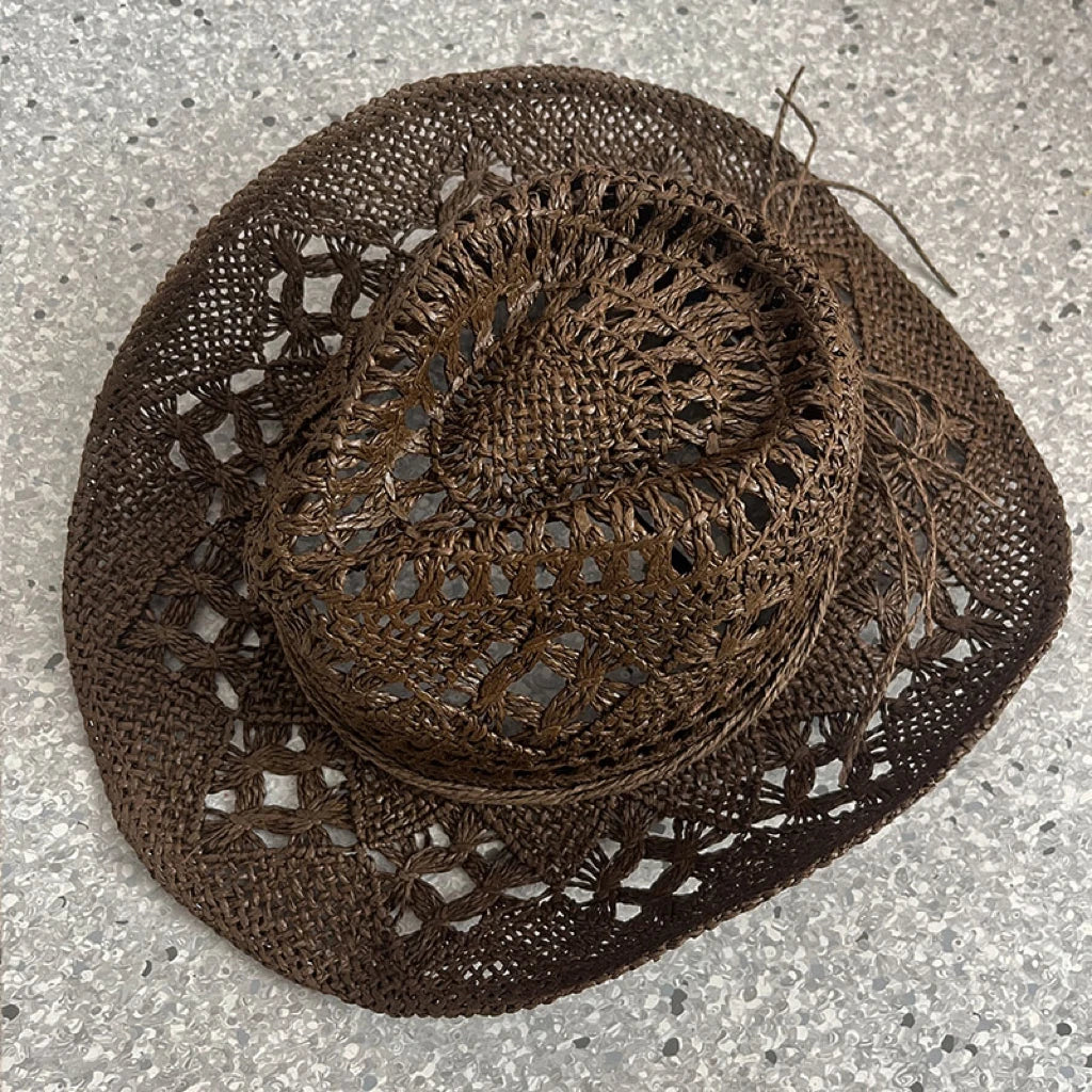 Solara – Open weave – Straw cowboy hat-10174849417543-Ivory Ombre