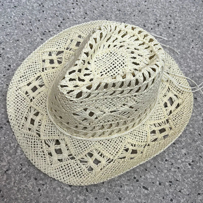 Solara – Open weave – Straw cowboy hat-10174849417543-Ivory Ombre