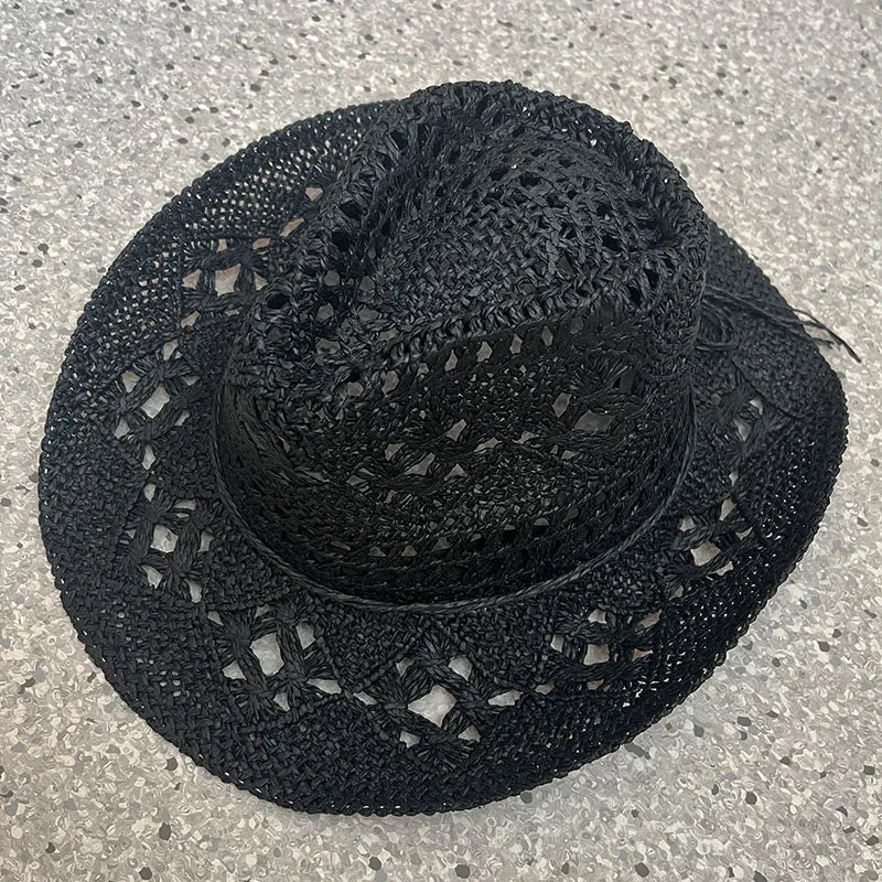 Solara – Open weave – Straw cowboy hat-10174849417543-Ivory Ombre