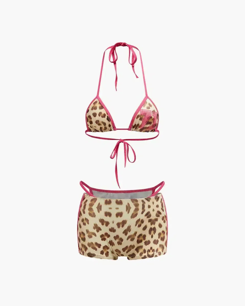 Soluna – Leopard print – Triangle bikini set-10174716805447-Ivory Ombre
