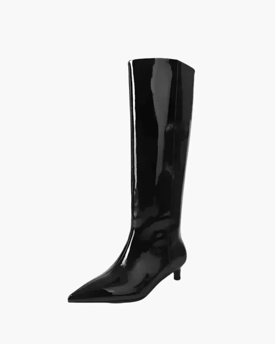 Tiziana – Kitten heel – Knee-high boots-10174700716359-Ivory Ombre