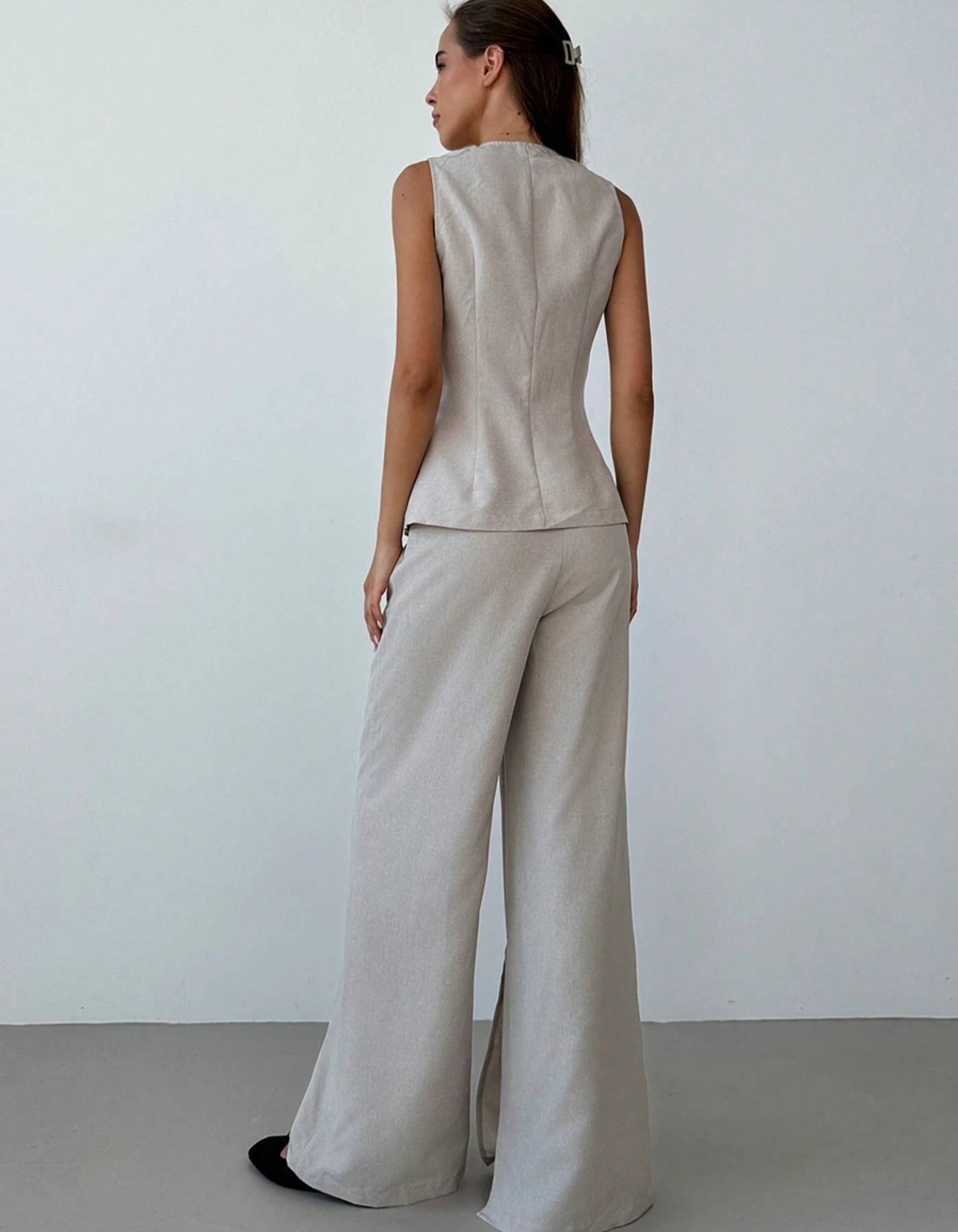 Valencière – Sculpted tailoring – Co-ord set-10174867865927-Ivory Ombre