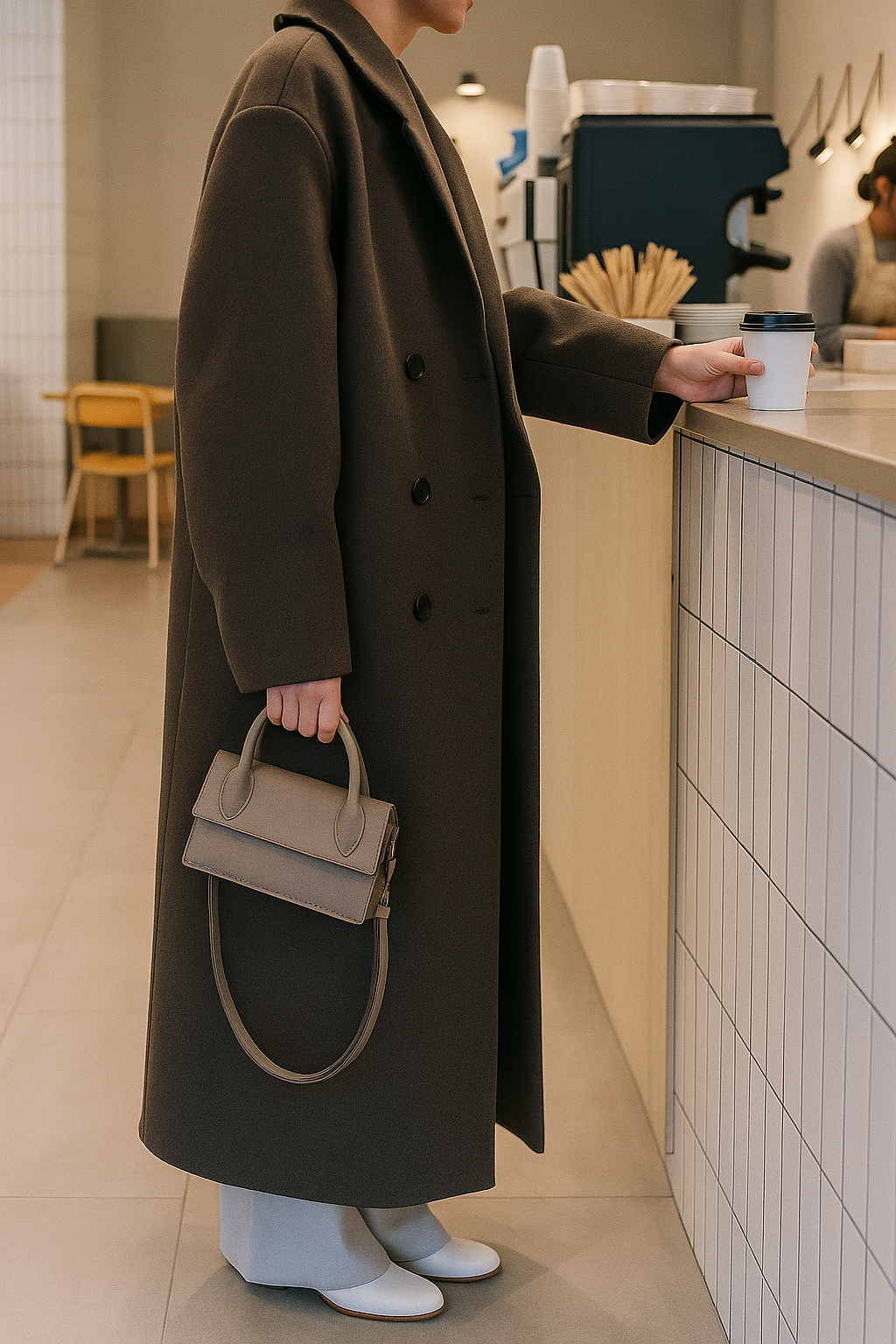 Valentia – Oversized fit – Long wool blend coat