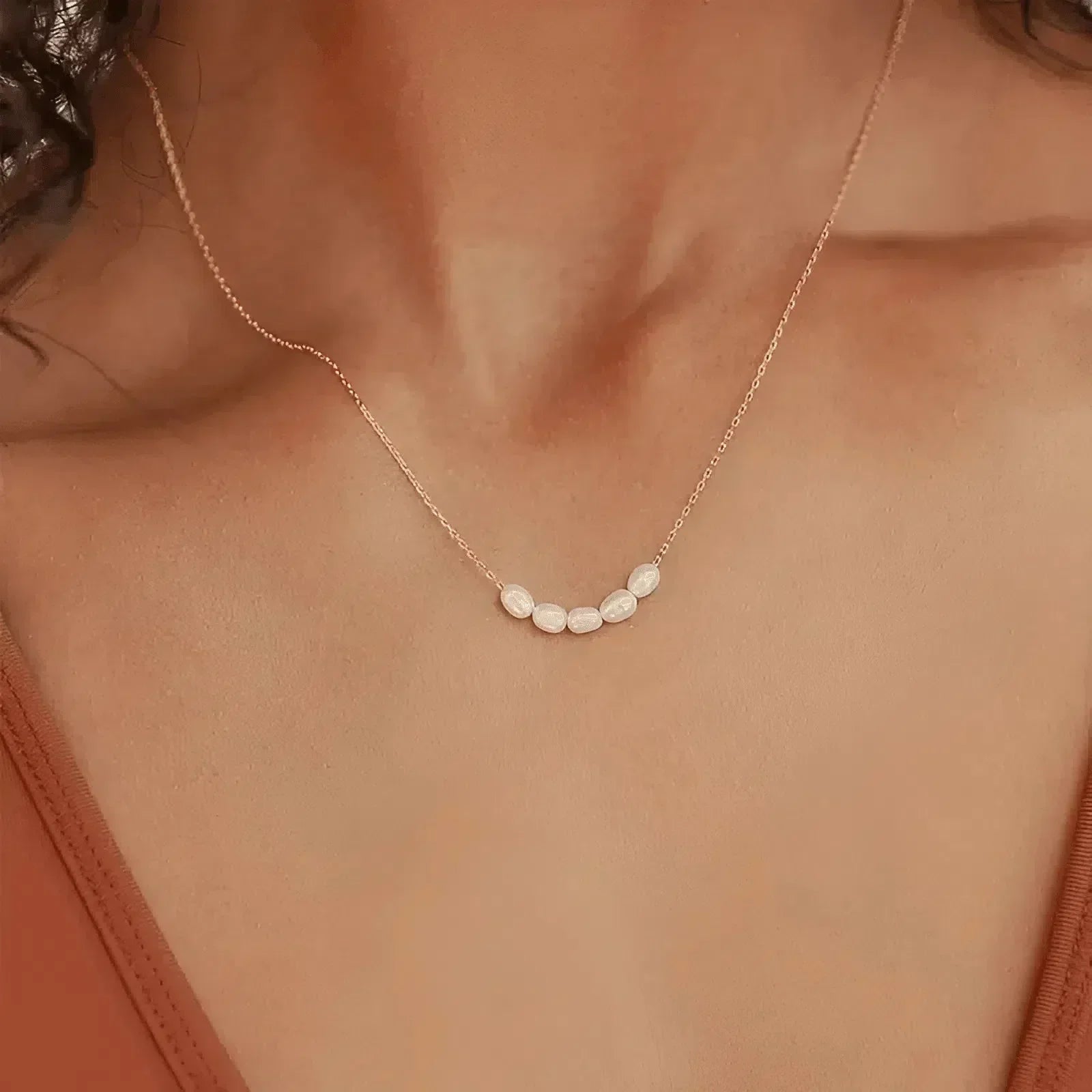 Velinia – Freshwater pearl detail – Necklace-10173355229511-Ivory Ombre