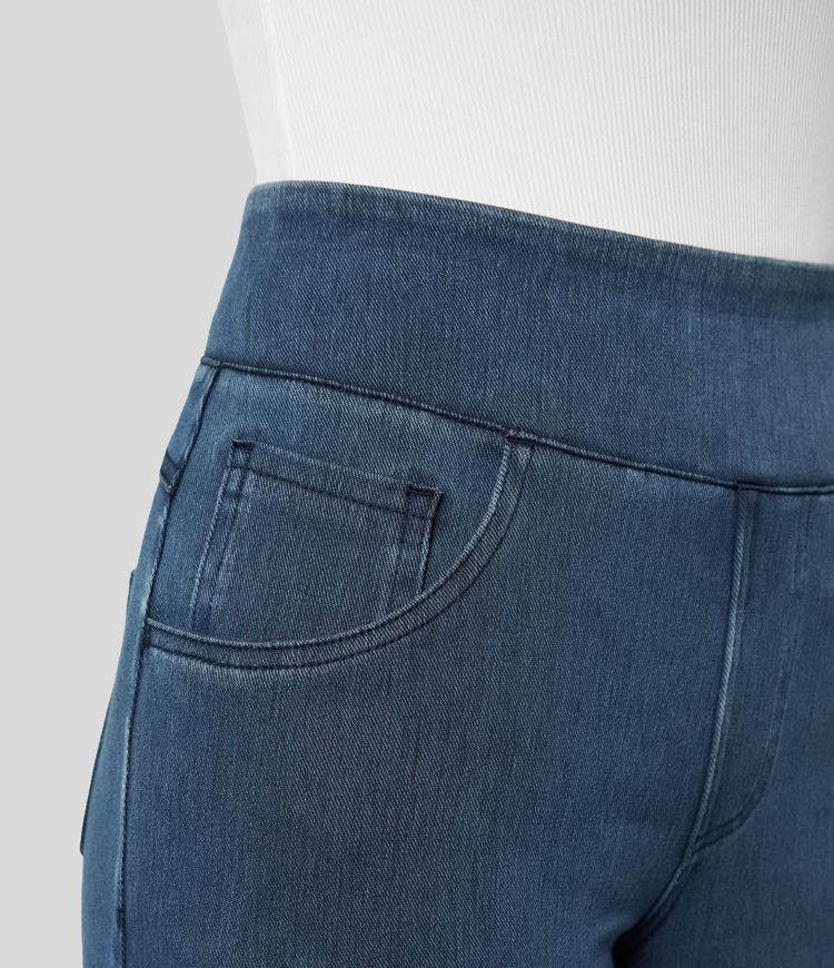 Verenza – High waist comfort – Wide leg jeans-10174856626503-Ivory Ombre