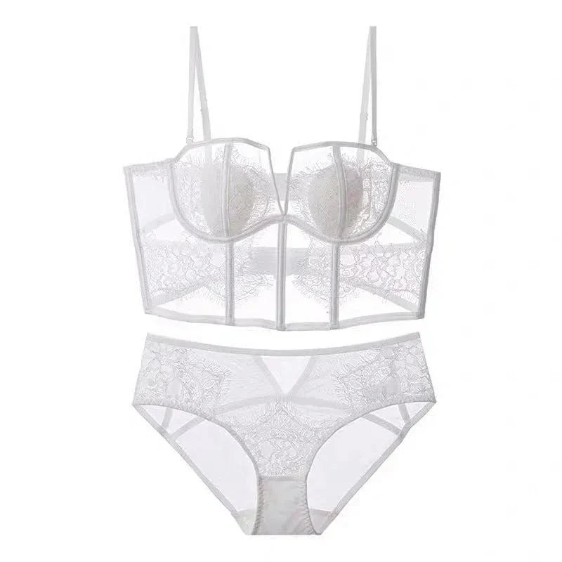 Violetta – Lace corset – Lingerie set-10174861607239-Ivory Ombre