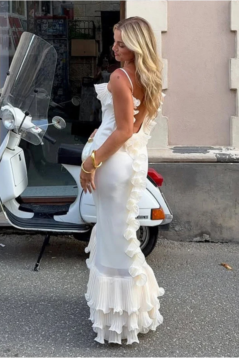 Vitta – Ruffle back detail – Maxi dress