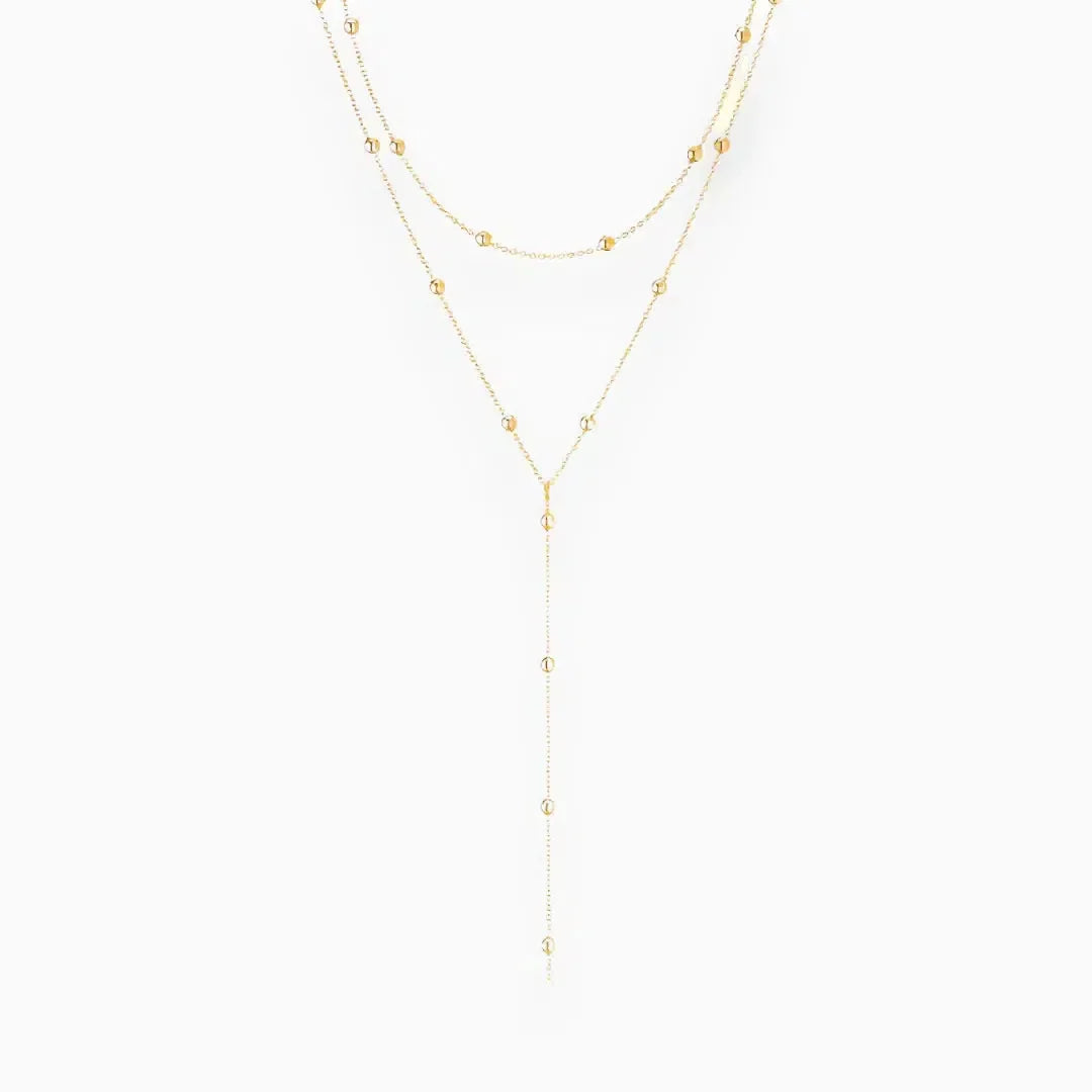 Vivielle – Tribal-inspired tassel design – Necklace-10173354836295-Ivory Ombre