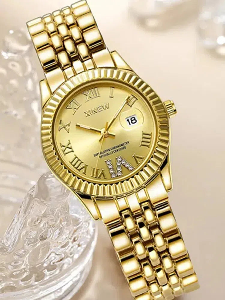 Winslet – Zirconia stones – Gold-tone watch-10173356769607-Ivory Ombre