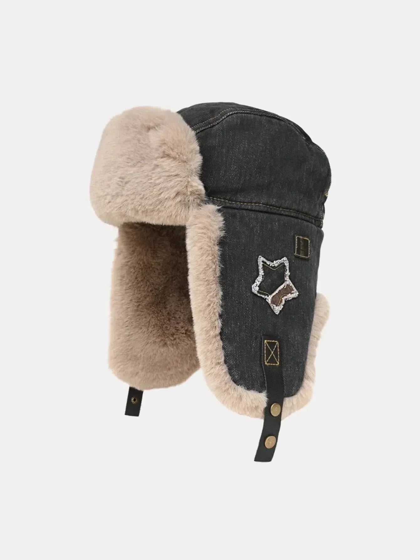 Zanovia – Star patch – Trapper hat-10174655299911-Ivory Ombre