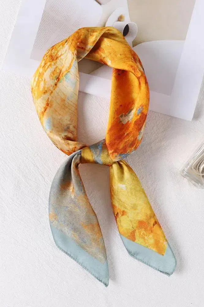 Zarivette – Scenic print – Headscarf-10174657331527-Ivory Ombre