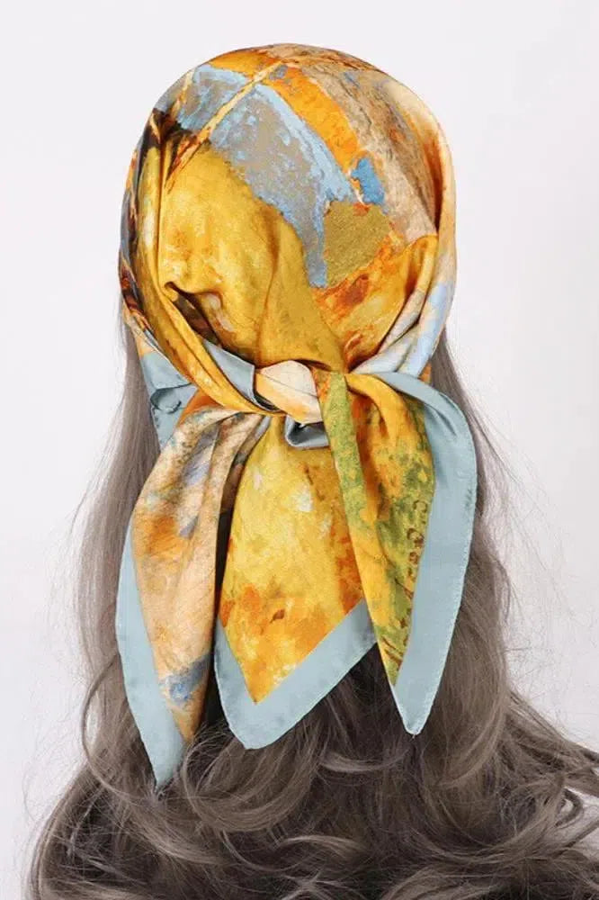 Zarivette – Scenic print – Headscarf-10174657331527-Ivory Ombre