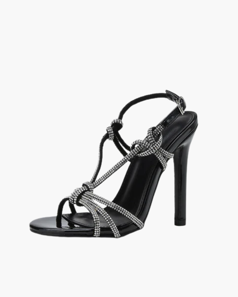 Zélie – Sparkling design – Rhinestone multi-strap heels-10174765793607-Ivory Ombre