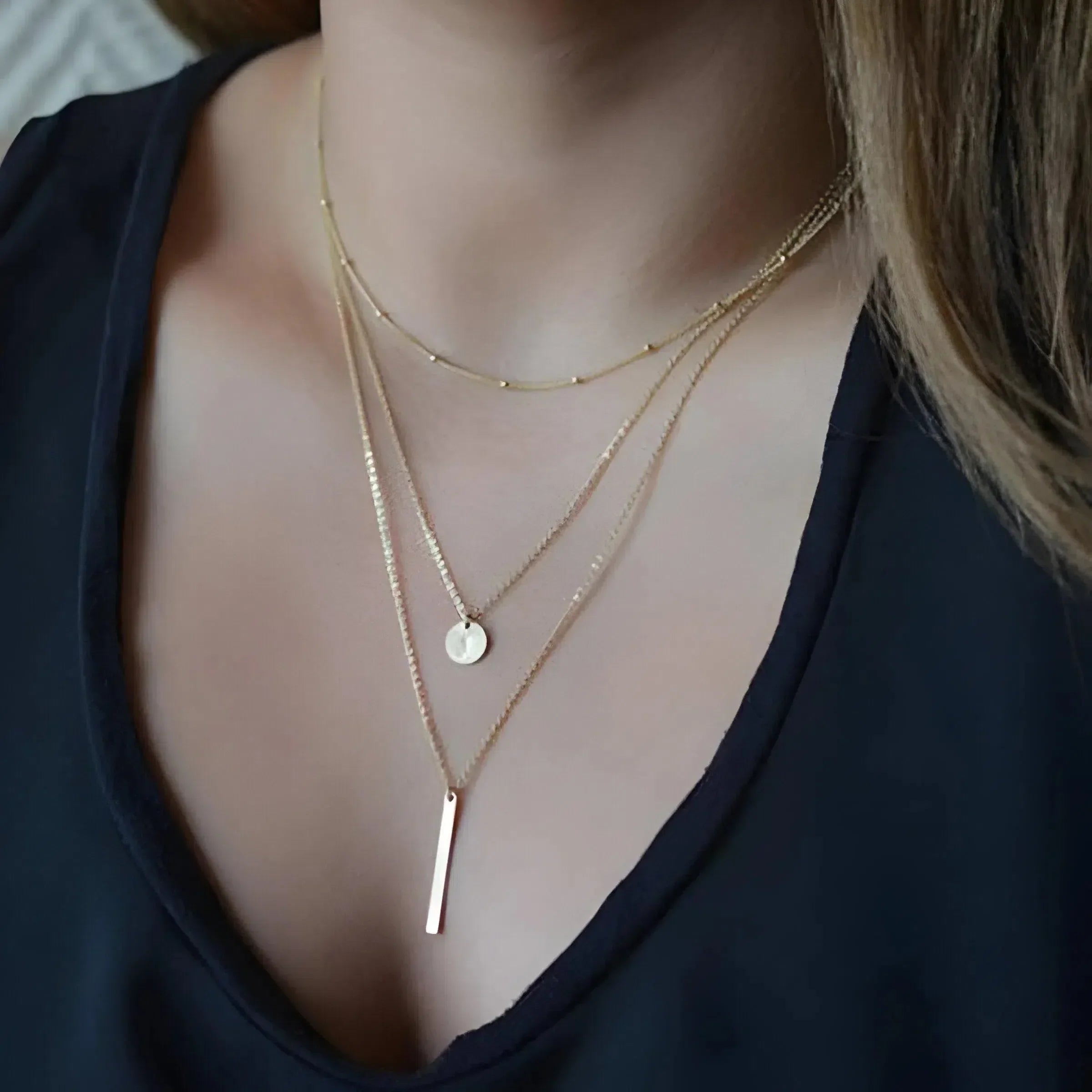 Zenoria – Layered design – Necklace-10173354770759-Ivory Ombre