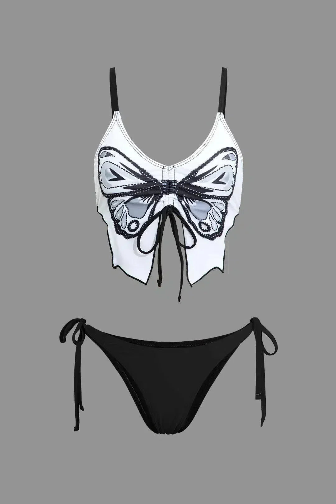 Zirlea – Butterfly pattern – Swimwear set-10174711300423-Ivory Ombre