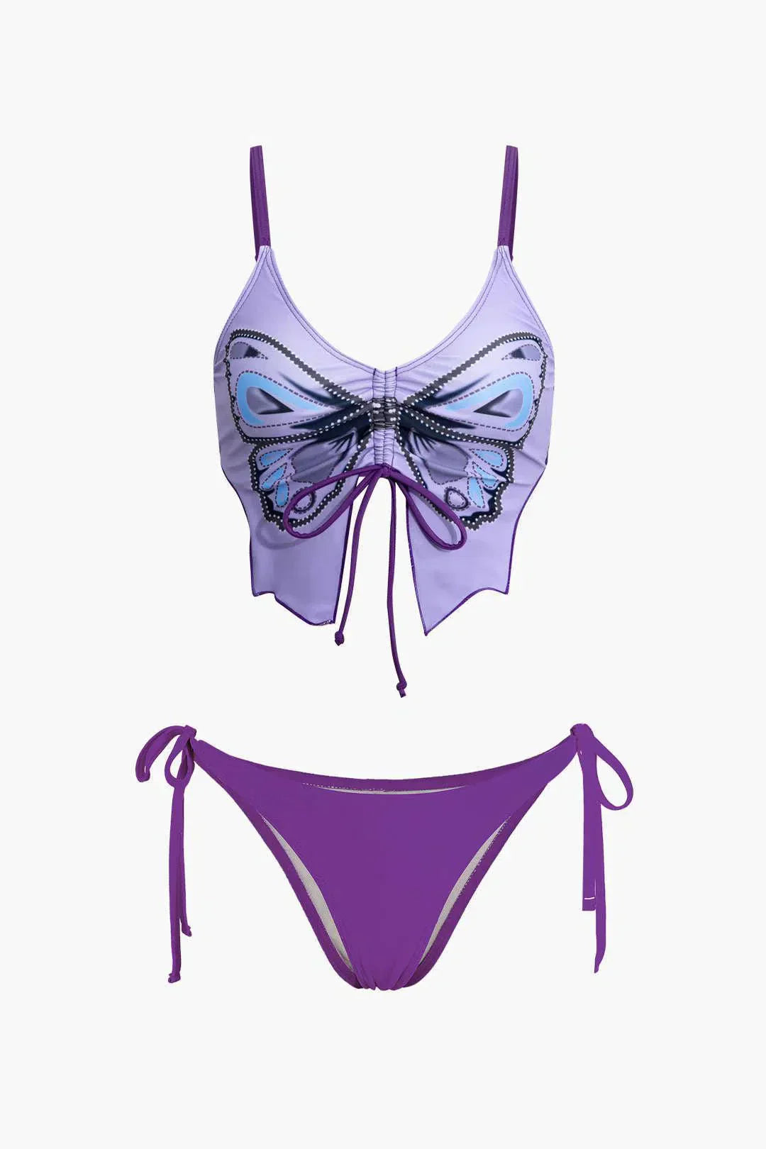 Zirlea – Butterfly pattern – Swimwear set-10174711300423-Ivory Ombre